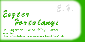 eszter hortolanyi business card